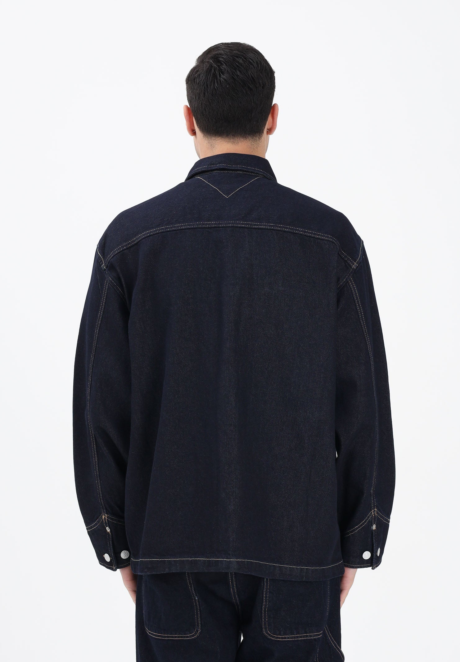 TOMMY JEANS Giubbotto in denim scuro da uomo DM0DM22419 1BK TOMMY JEANS 