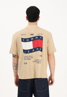 TOMMY JEANS T-shirt a manica corta beige da uomo con maxi stampa sul retro DM0DM22519 AB9 TOMMY JEANS 