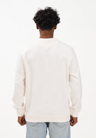TOMMY JEANS Felpa girocollo panna da uomo con stampa logo DM0DM22643 YBH TOMMY JEANS 
