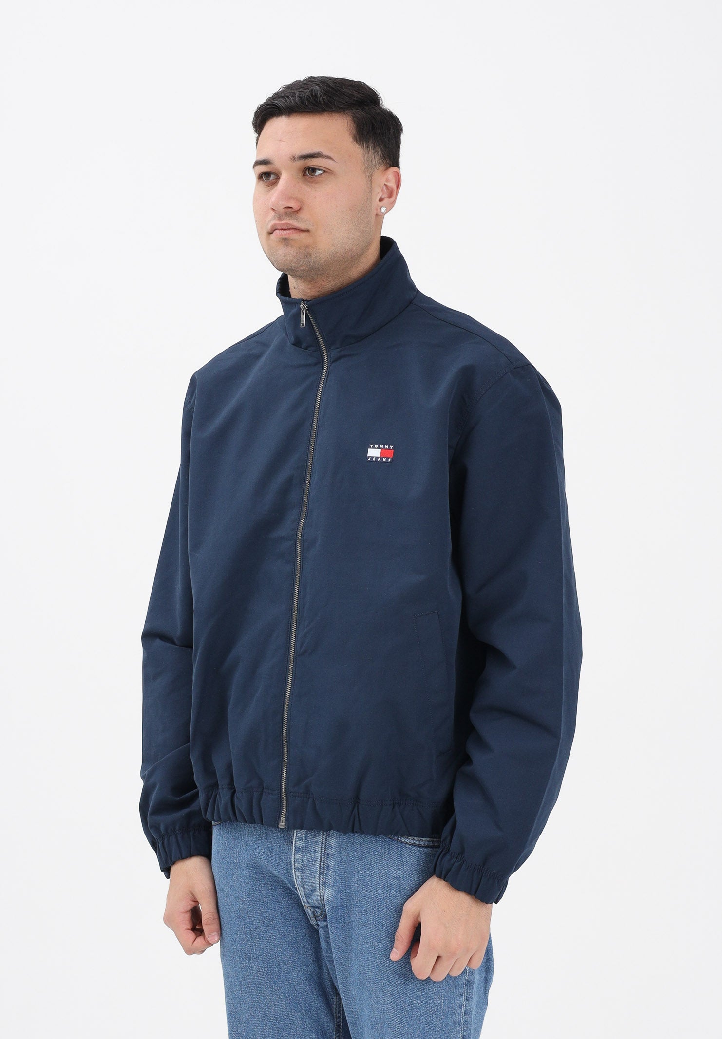 TOMMY JEANS Giacca a vento blu da uomo con logo DM0DM22720 C1G TOMMY JEANS 