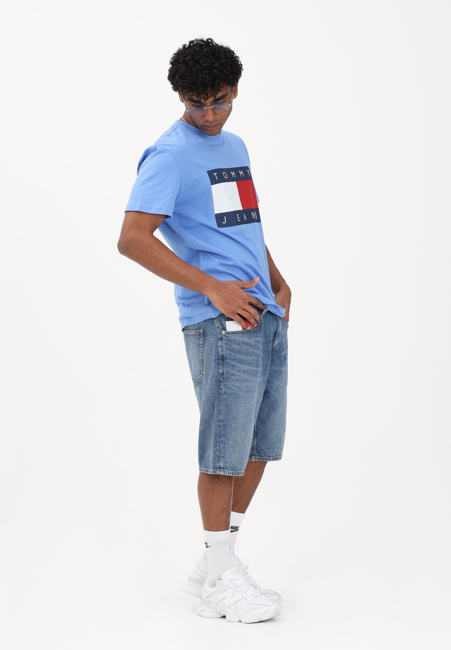 TOMMY JEANS Shorts in denim medio da uomo DM0DM22991 1BK TOMMY JEANS 