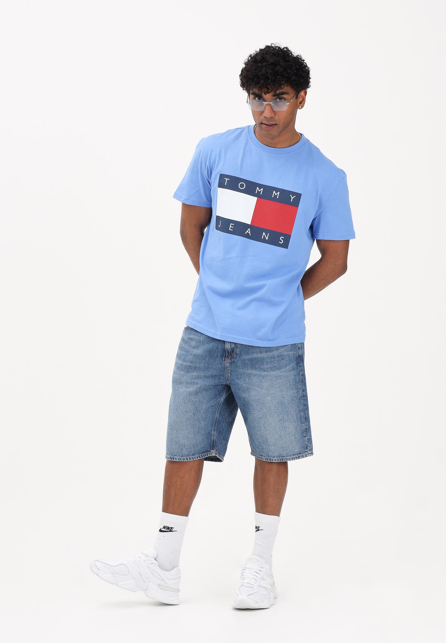 TOMMY JEANS Shorts in denim medio da uomo DM0DM22991 1BK TOMMY JEANS 
