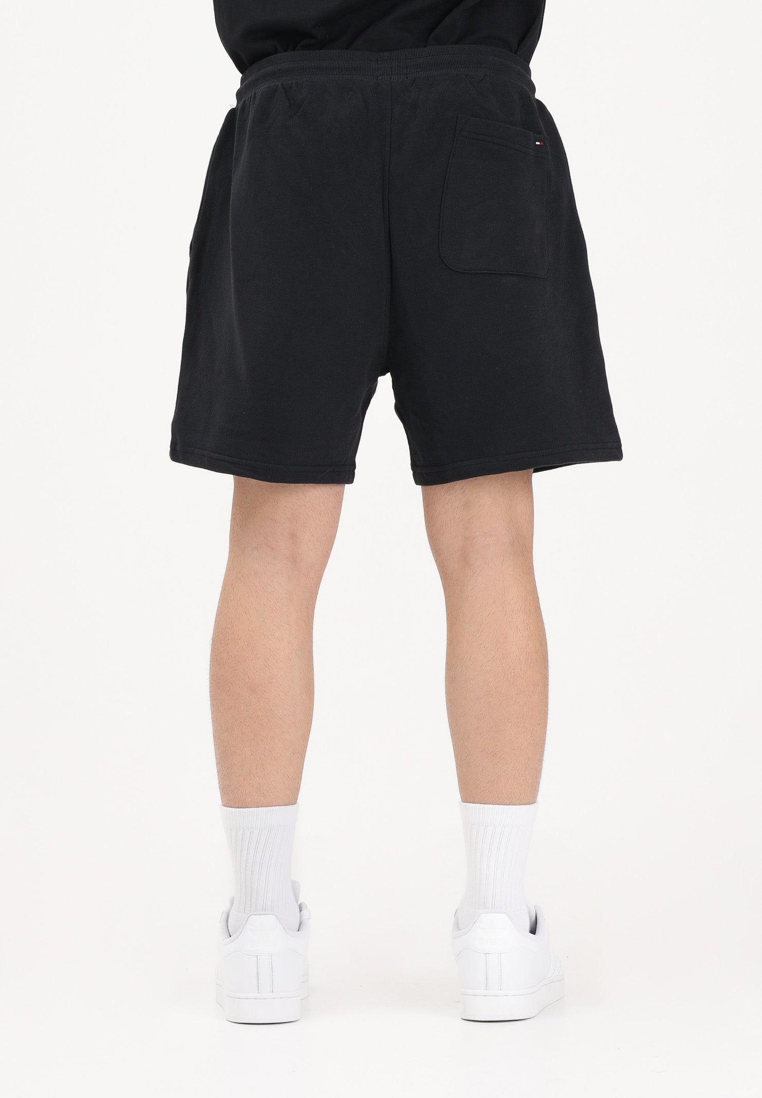 TOMMY JEANS Shorts sportivo nero da uomo con logo DM0DM23017 BDS TOMMY JEANS 