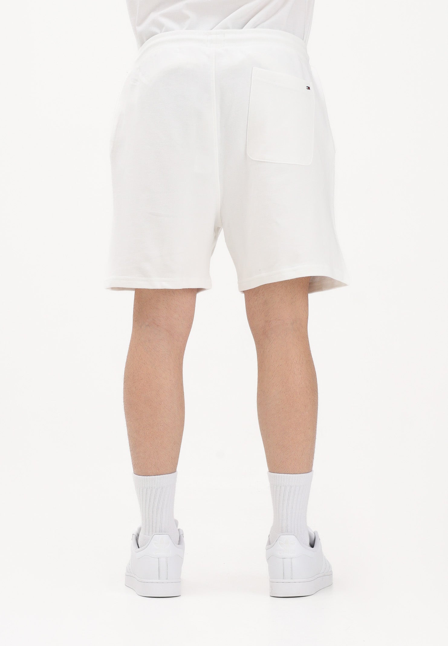 TOMMY JEANS Shorts sportivo bianco da uomo con logo DM0DM23017 YBL TOMMY JEANS 