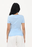 TOMMY JEANS T-shirt a manica corta azzurra da donna con logo DW0DW18398 C1T TOMMY JEANS 