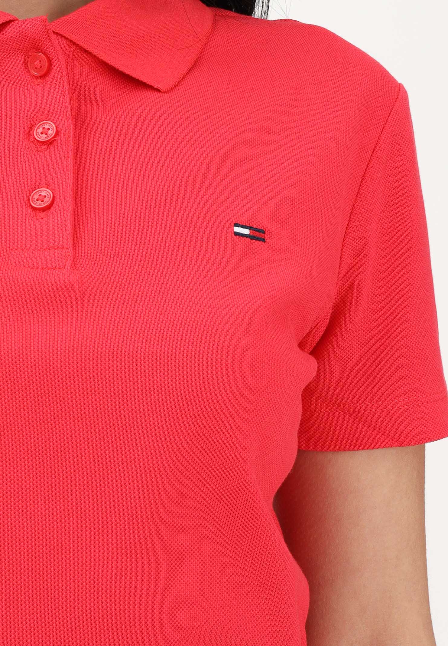 TOMMY JEANS Polo a manica corta rosso fragola da donna DW0DW20160 XK3 TOMMY JEANS 