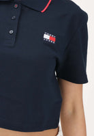 TOMMY JEANS Polo a manica corta blu da donna dal taglio cropped DW0DW21363 0GZ TOMMY JEANS 