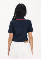 TOMMY JEANS Polo a manica corta blu da donna dal taglio cropped DW0DW21363 0GZ TOMMY JEANS 