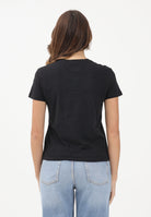 TOMMY JEANS T-shirt a manica corta nera da donna con logo DW0DW21842 BDS TOMMY JEANS 