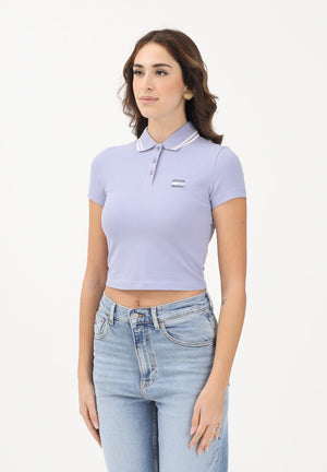 TOMMY JEANS Polo a manica corta lilla da donna con logo DW0DW21932 C5U TOMMY JEANS 