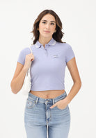 TOMMY JEANS Polo a manica corta lilla da donna con logo DW0DW21932 C5U TOMMY JEANS 