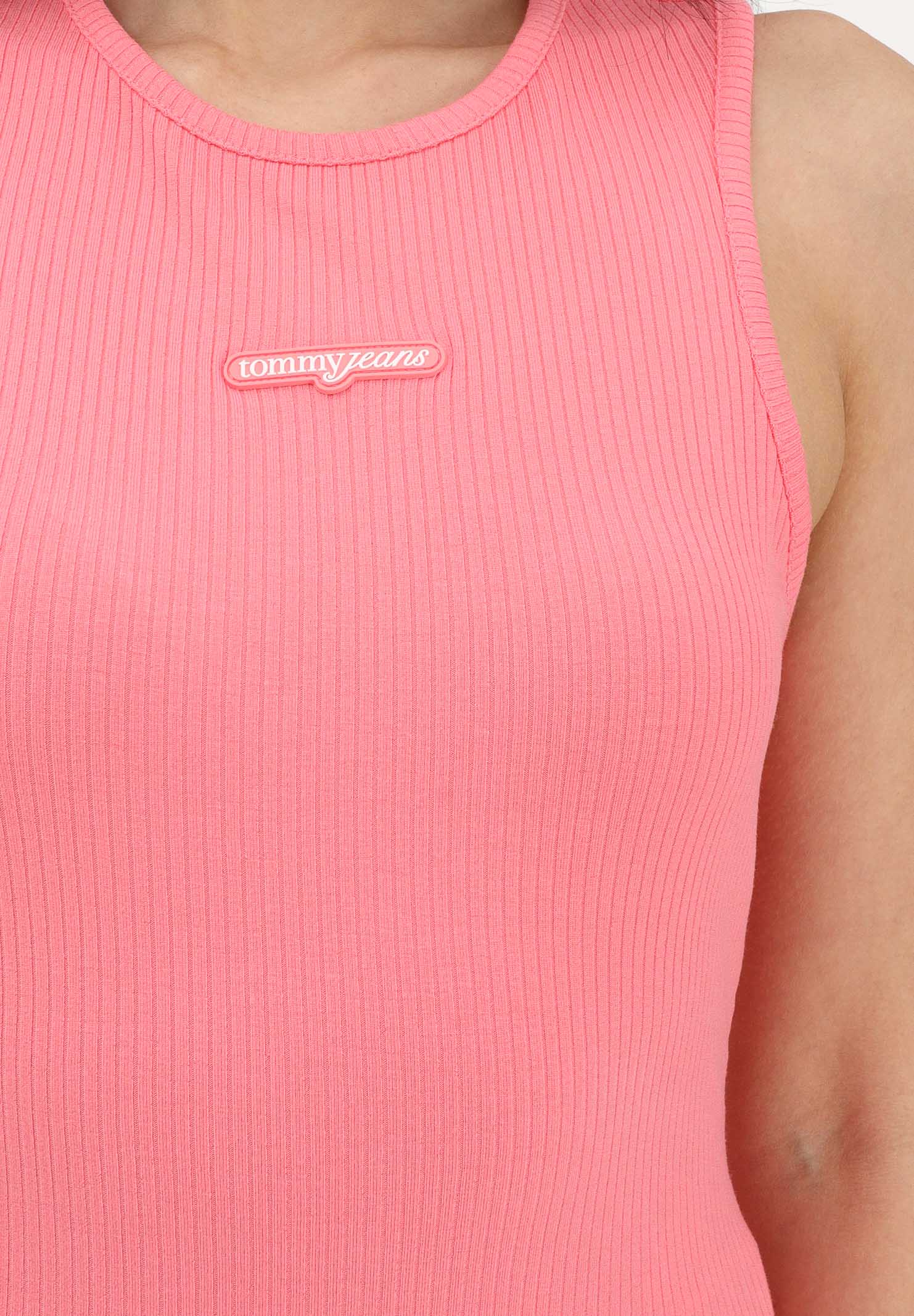 TOMMY JEANS Canotta rosa da donna con logo DW0DW22282 TIE TOMMY JEANS 