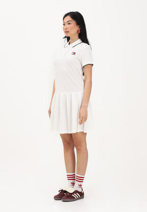 TOMMY JEANS Abito corto bianco da donna dallo stile sporty-chic DW0DW22328 YBL TOMMY JEANS 
