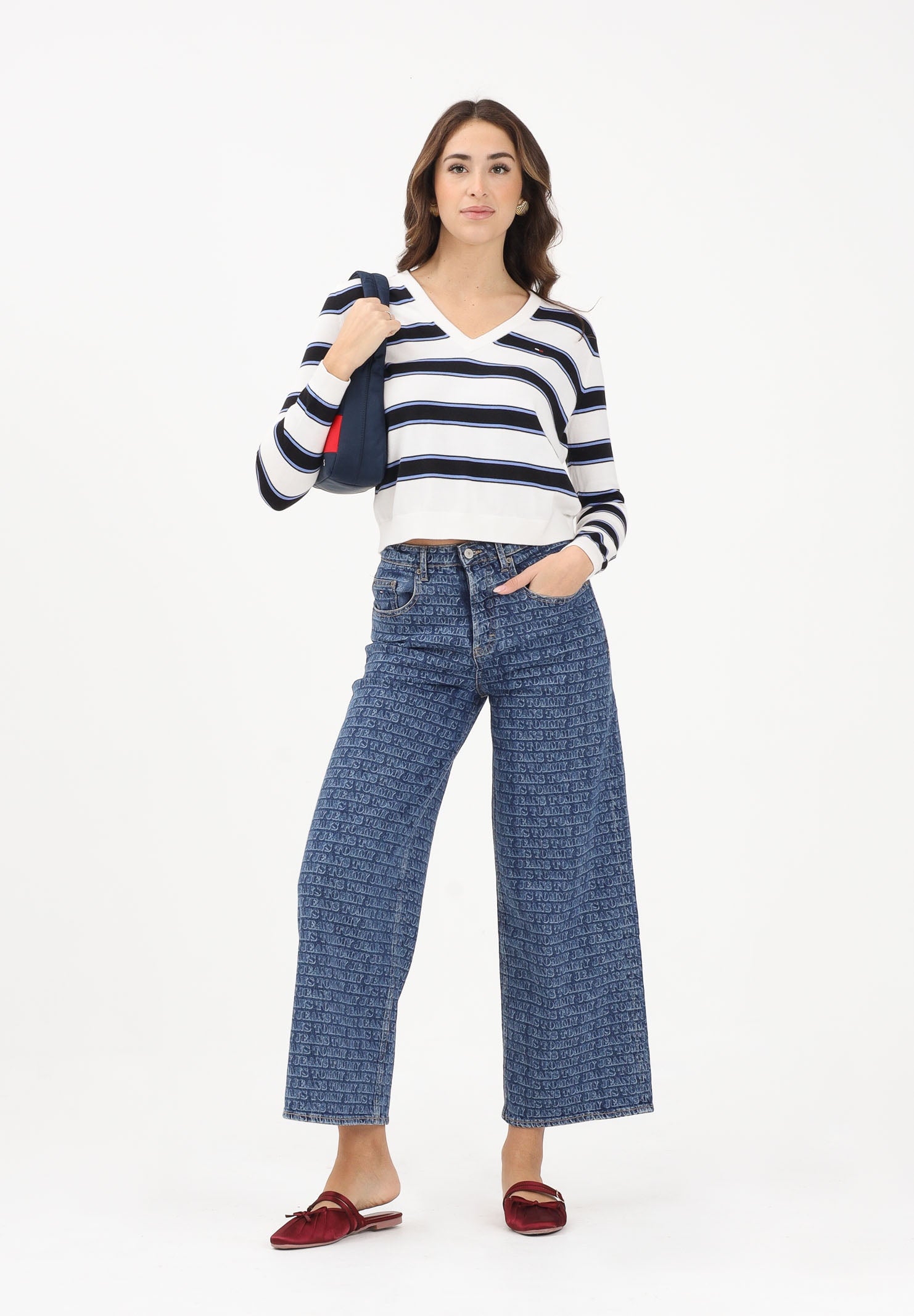TOMMY JEANS Jeans in denim medio da donna con logo laserato all over DW0DW22470 1A5 TOMMY JEANS 
