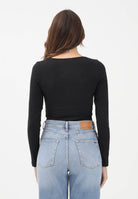 TOMMY JEANS Body a manica lunga nero da donna con logo DW0DW22533 BDS TOMMY JEANS 