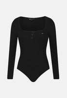 TOMMY JEANS Body a manica lunga nero da donna con logo DW0DW22533 BDS TOMMY JEANS 