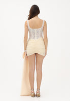 TPN Abito corto burro da donna con corpetto floreale e gonna drappeggiata ALTON112S6 H1 TPN 