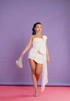 TPN Gonna corta bianca da donna con fiocco AYR012S6 D7 TPN 