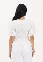 TPN Camicia a manica corta in pizzo bianco da donna FRODYCE232S6 D7 TPN 