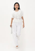 TPN Camicia a manica corta in pizzo bianco da donna FRODYCE232S6 D7 TPN 