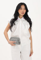 TPN Camicia smanicata bianca da donna con colletto gioiello TABER252S6 D7 TPN 