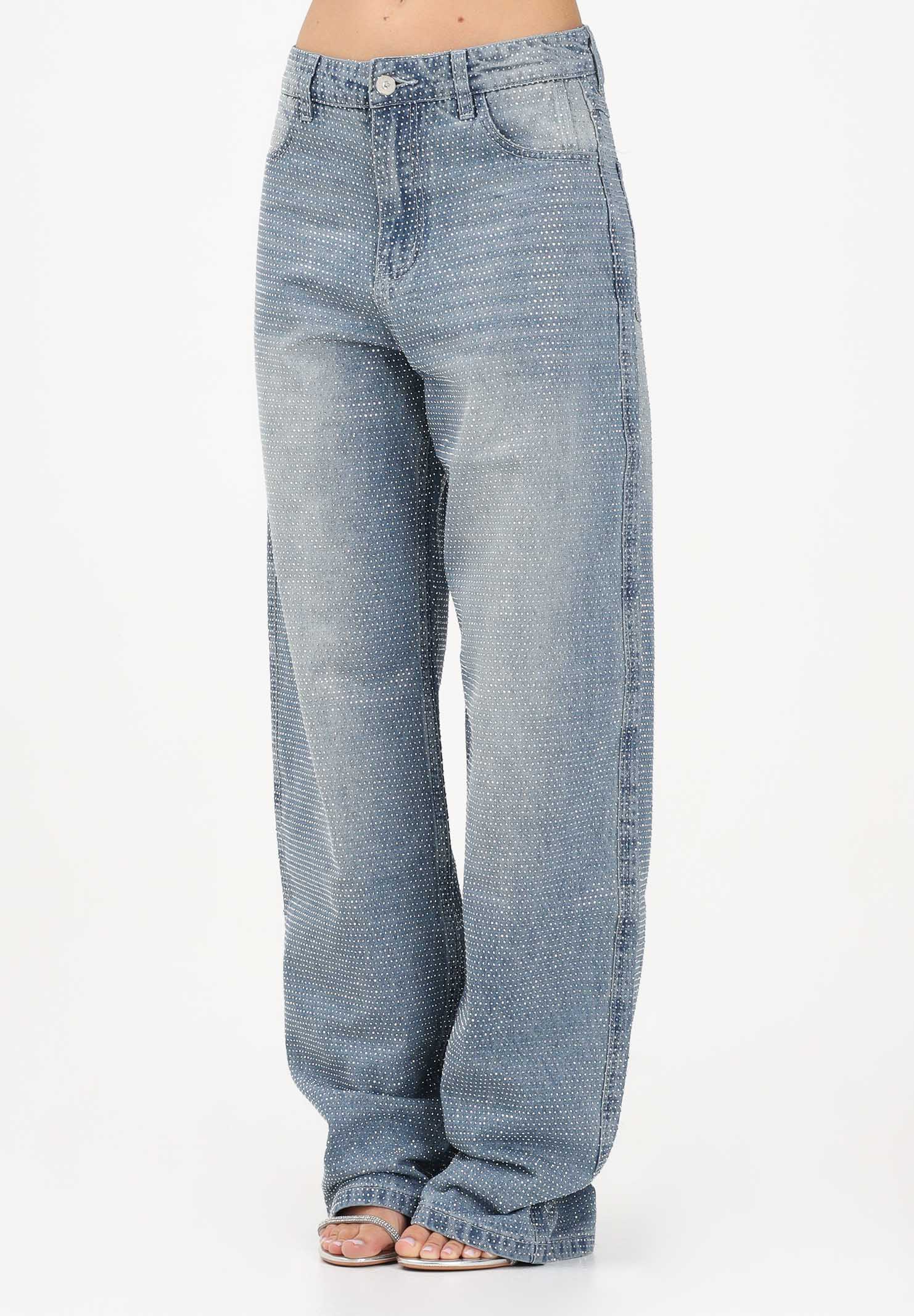 TWENTY FOURHAITCH Jeans in denim medio da donna con strass A0107DEN62P DE TWENTY FOURHAITCH 