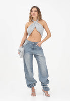 TWENTY FOURHAITCH Jeans in denim medio da donna con strass A0107DEN62P DE TWENTY FOURHAITCH 
