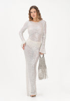 TWENTY FOURHAITCH Abito lungo NEW TEXAS champagne da donna A0130CHA62P CH TWENTY FOURHAITCH 