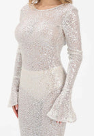 TWENTY FOURHAITCH Abito lungo NEW TEXAS champagne da donna A0130CHA62P CH TWENTY FOURHAITCH 