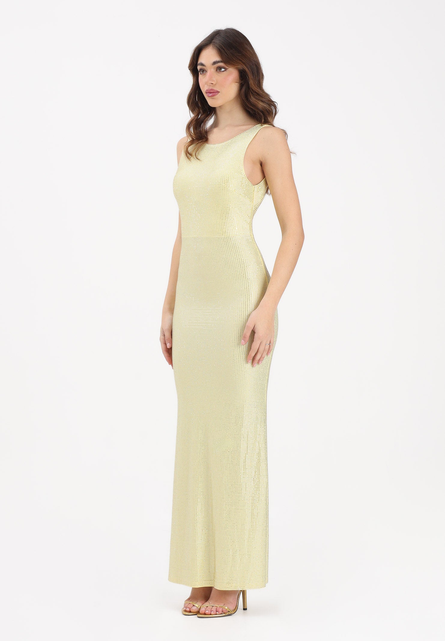 TWENTY FOURHAITCH Abito lungo Helios giallo da donna A526GIA62P GI TWENTY FOURHAITCH 