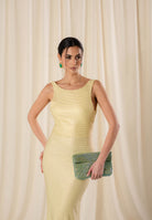 TWENTY FOURHAITCH Abito lungo Helios giallo da donna A526GIA62P GI TWENTY FOURHAITCH 