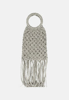 TWENTY FOURHAITCH Borsa a mano argento da donna realizzata con una lavorazione intrecciata in micro strass BAG0004562P ARG TWENTY FOURHAITCH 