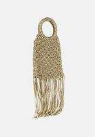 TWENTY FOURHAITCH Borsa a mano oro da donna realizzata con una lavorazione intrecciata in micro strass BAG0004562P OR TWENTY FOURHAITCH 