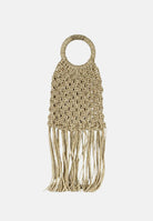 TWENTY FOURHAITCH Borsa a mano oro da donna realizzata con una lavorazione intrecciata in micro strass BAG0004562P OR TWENTY FOURHAITCH 