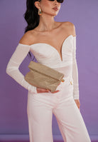 TWENTY FOURHAITCH Pochette oro da donna con micro strass BAG0005362P OR TWENTY FOURHAITCH 