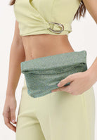 TWENTY FOURHAITCH Pochette verde da donna interamente rivestita da micro strass BAG0005362P VER TWENTY FOURHAITCH 