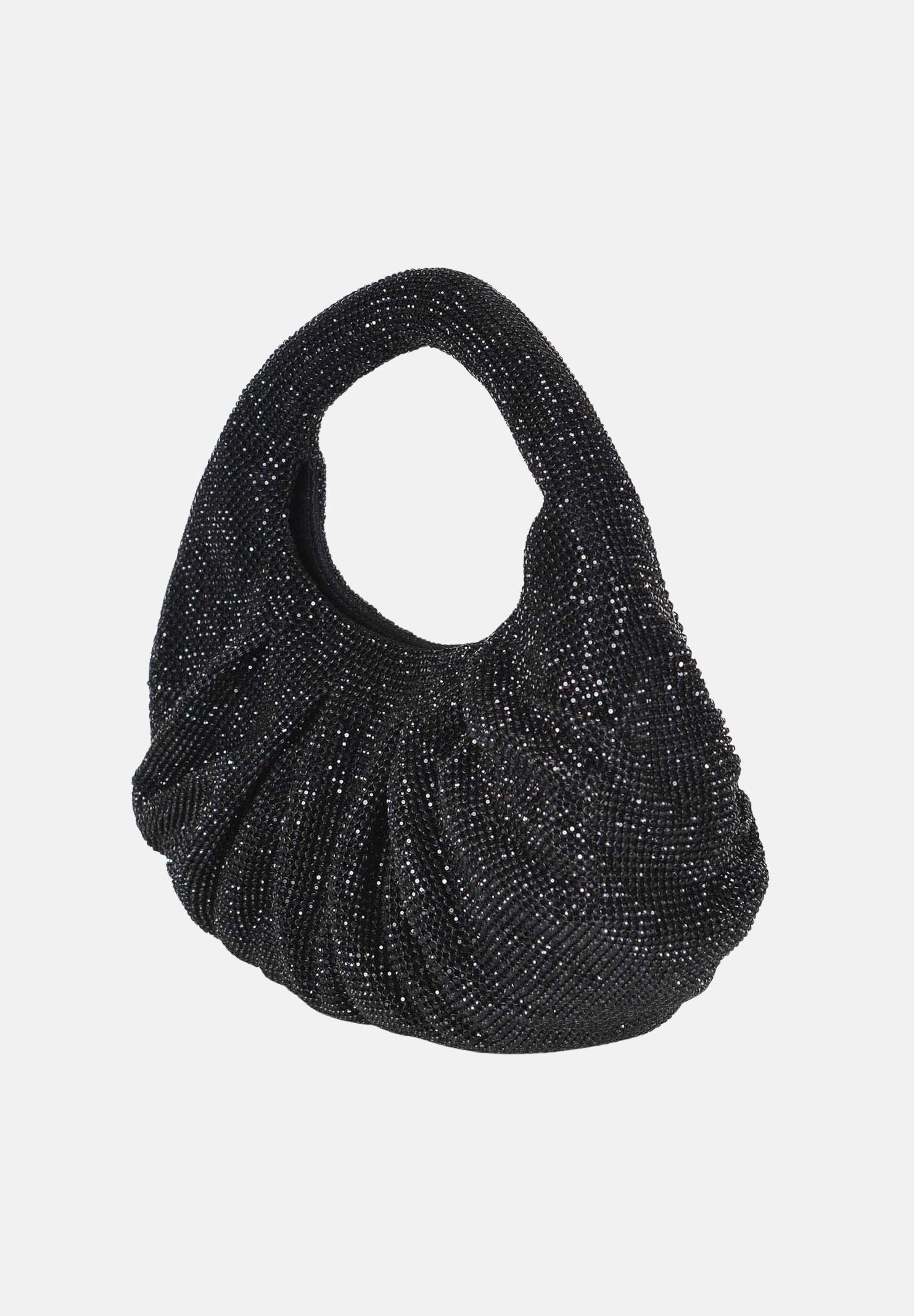 TWENTY FOURHAITCH Borsa a mano nera da donna con strass LB1006262P NE TWENTY FOURHAITCH 