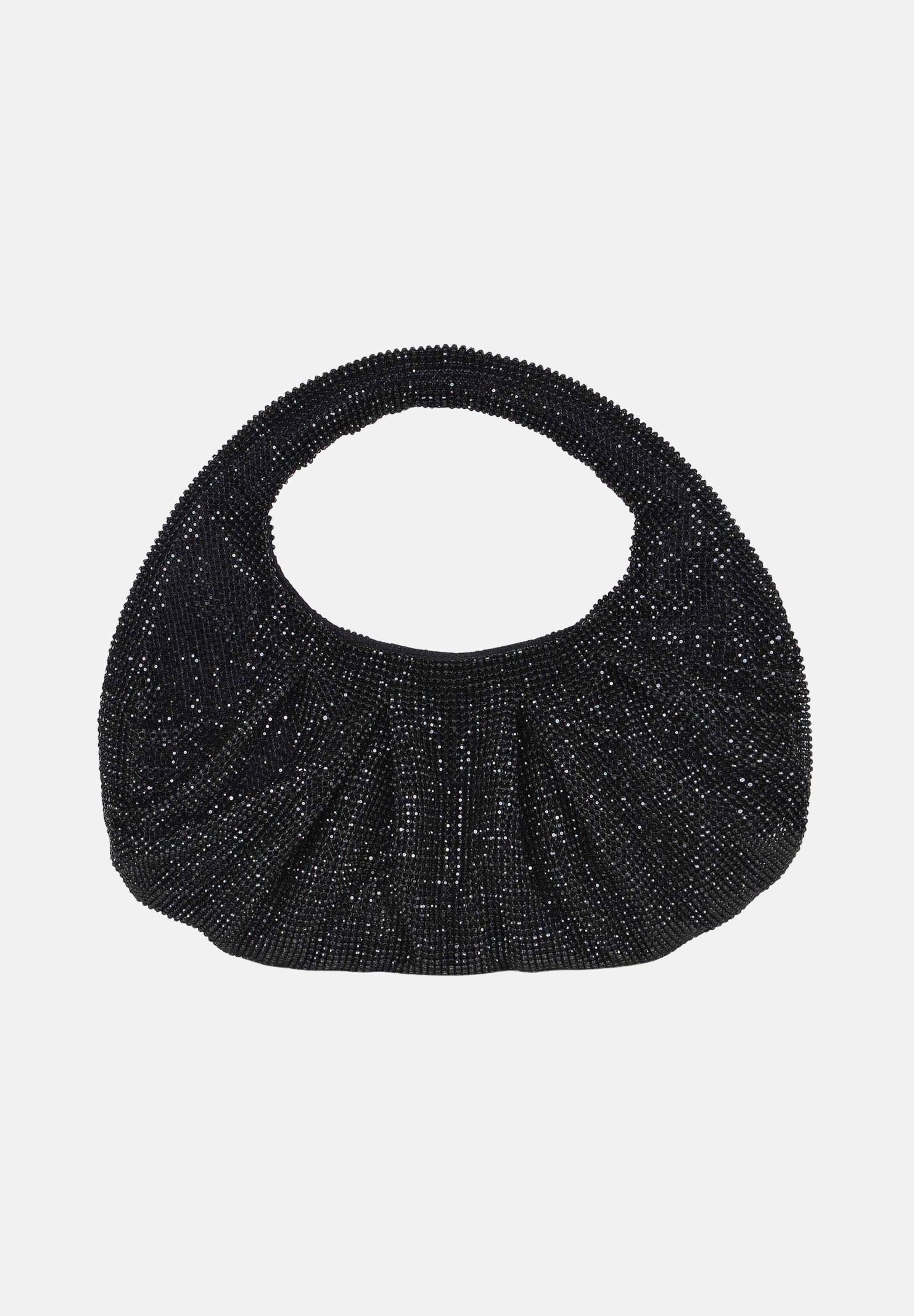 TWENTY FOURHAITCH Borsa a mano nera da donna con strass LB1006262P NE TWENTY FOURHAITCH 