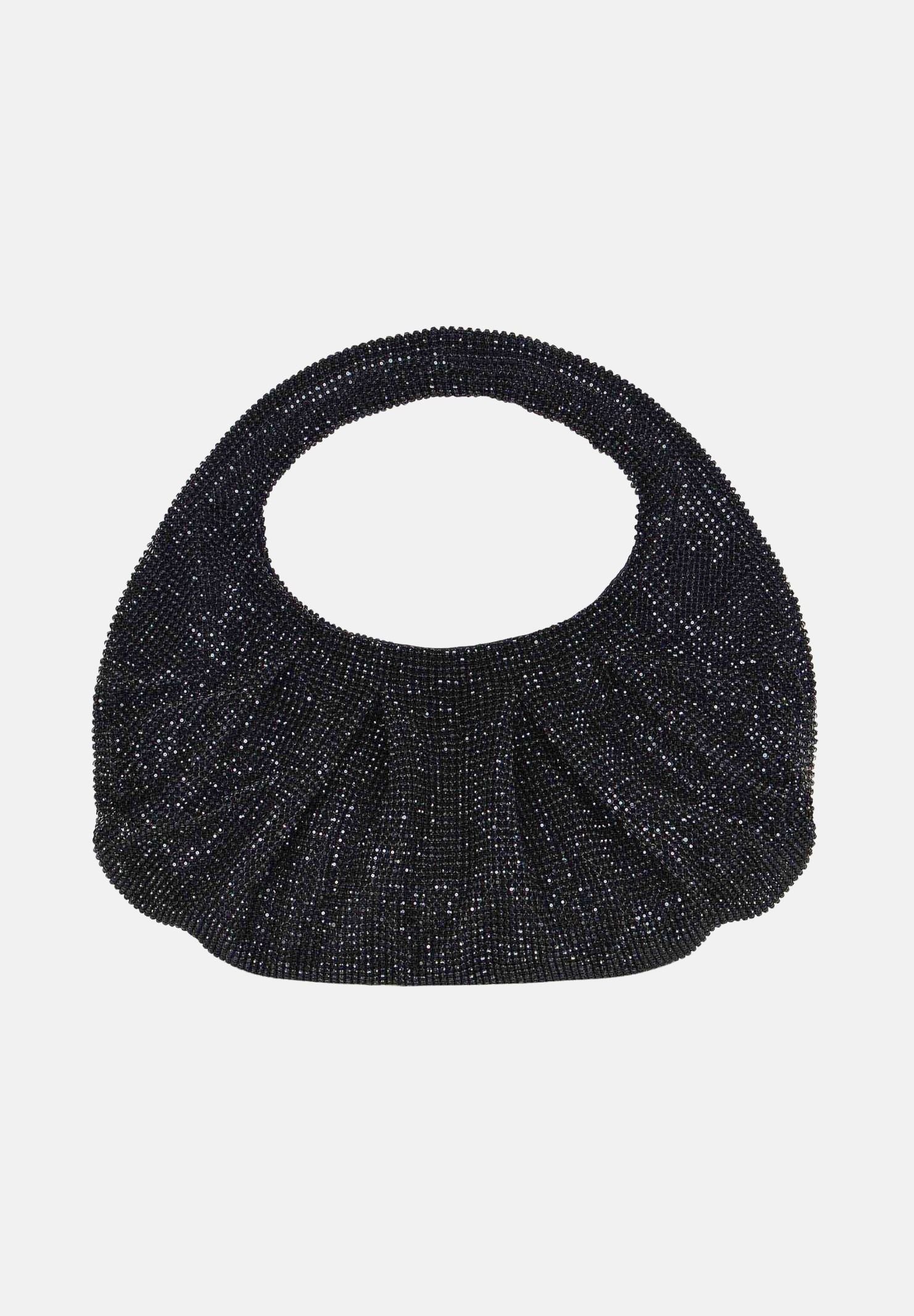 TWENTY FOURHAITCH Borsa a mano nera da donna con strass LB1006262P NE TWENTY FOURHAITCH 