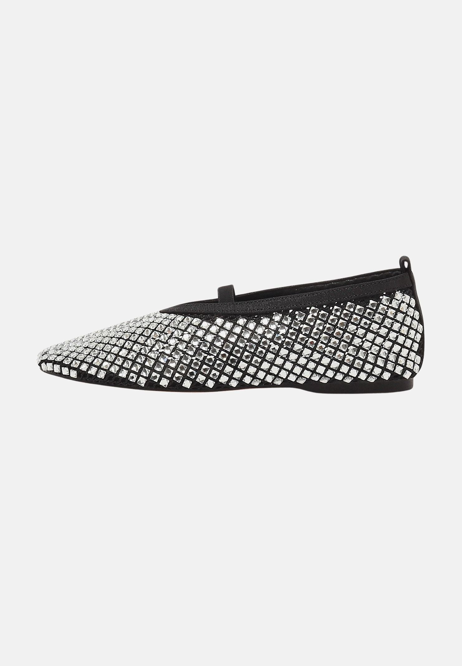 TWENTY FOURHAITCH Ballerine BOUNTY nere e argento da donna S0114NER NER TWENTY FOURHAITCH 