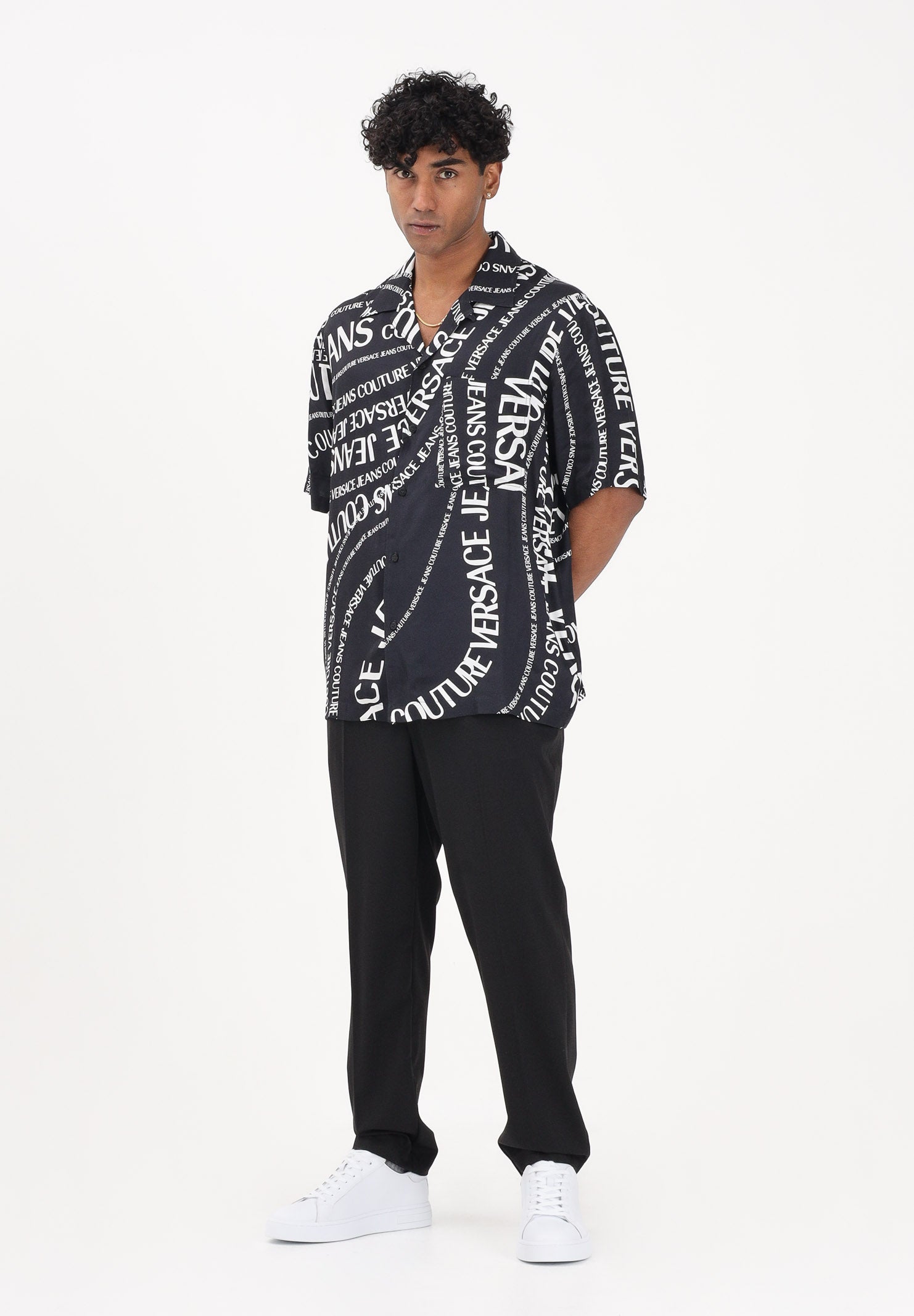 VERSACE JEANS COUTURE Pantalone elegante nero da uomo 80GAA128N0702 899 VERSACE JEANS COUTURE 