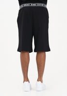 VERSACE JEANS COUTURE Shorts sportivo nero da uomo con girovita logato 80GADT16CF01T 899 VERSACE JEANS COUTURE 