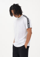 VERSACE JEANS COUTURE T-shirt a manica corta bianca da uomo con inserti logati 80GAHT16CJ00T 003 VERSACE JEANS COUTURE 
