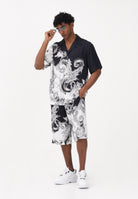 VERSACE JEANS COUTURE Camicia a manica corta nera da uomo con stampa "Wave Couture" 80GAL2BBNS786 V22 VERSACE JEANS COUTURE 