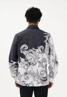 VERSACE JEANS COUTURE Camicia a manica lunga nera da uomo con stampa "Wave Couture" 80GAL2RBNS784 V22 VERSACE JEANS COUTURE 
