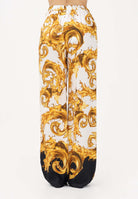 VERSACE JEANS COUTURE Pantalone bianco e nero da donna con stampa Wave Couture 80HAA1P2NS833 GL1 VERSACE JEANS COUTURE 