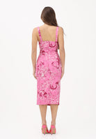 VERSACE JEANS COUTURE Abito midi fucsia da donna con stampa Wave Couture 80HAO940NS756 499 VERSACE JEANS COUTURE 