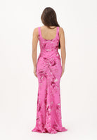 VERSACE JEANS COUTURE Abito lungo fucsia da donna con stampa Wave Couture 80HAO970JS550 499 VERSACE JEANS COUTURE 