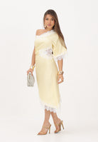 VICOLO abito midi Abito Pizzo giallo paglierino giallo donna. AB1667 GI VICOLO 