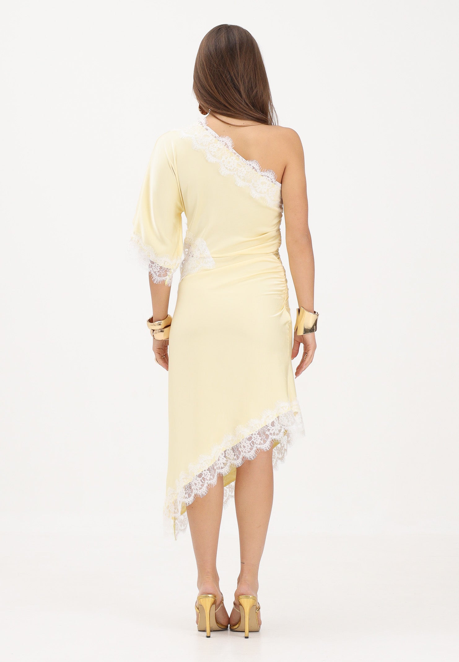 VICOLO abito midi Abito Pizzo giallo paglierino giallo donna. AB1667 GI VICOLO 